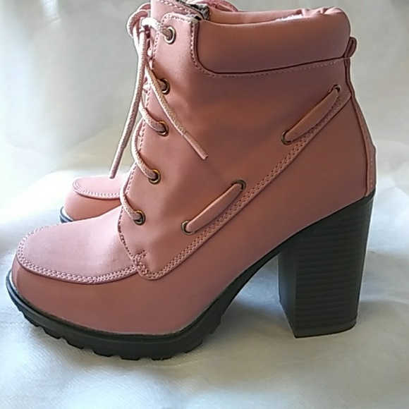 Women's Pink Contrast-Collar Elvy Bootie - Picture 6 of 8